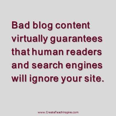 Bad blog content tuscawilla creative services