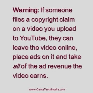 Warning music rights on youtube tuscawilla creative