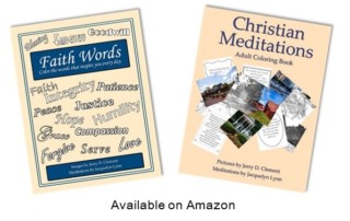 Faith Words and Christian Meditations Adult Coloring Books