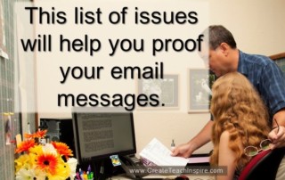 This list of issues will help you proof your email messages.