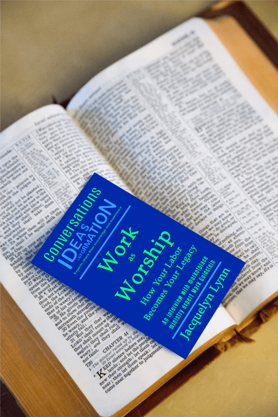 Work as Worship cover with Bible