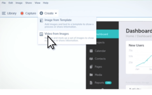 Screenshot of Snagit's create tab