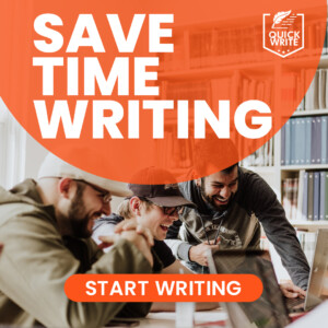 Save time writing - start writing