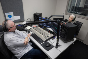 Mike Gilland and Jacquelyn Lynn in the studio